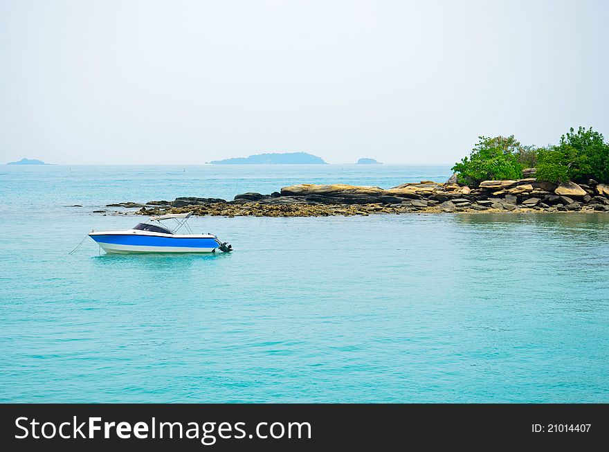 Boat in the sea at samet island, Thailand