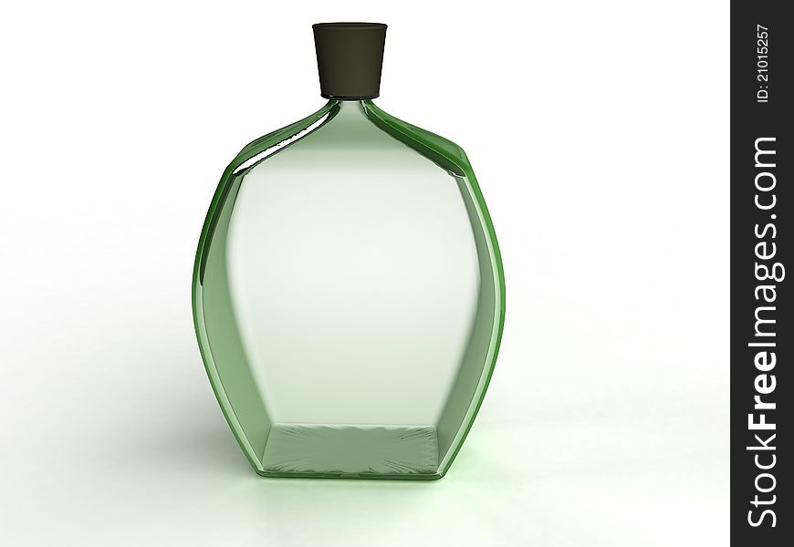 Glass Bottle Of Green Glass â„–1