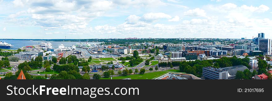 Panorama view of Tallinn, the capital of Estonia