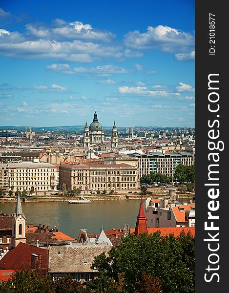 St. Stephen Basilica view form Buda Castle. St. Stephen Basilica view form Buda Castle.