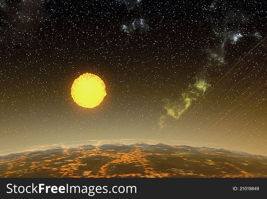 The image of alien planet