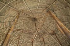 Bamboo Roof Texture Royalty Free Stock Images