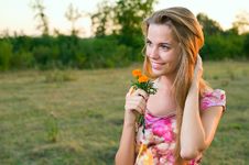 Sweet Young Woman Enjoying At The Park Stock Photo Sweet Young Woman Enjoying At The Park Stock Photo