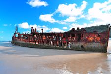 Maheno Shipwreck Royalty Free Stock Photo Maheno Shipwreck Royalty Free Stock Photo