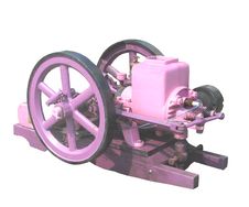 Vintage Kerosene Engine Painted Purple And Pink Stock Photography Vintage Kerosene Engine Painted Purple And Pink Stock Photography