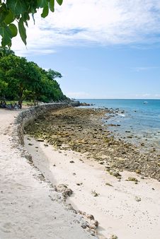 Sand Beach On Rocky Coast Line Royalty Free Stock Image Sand Beach On Rocky Coast Line Royalty Free Stock Image