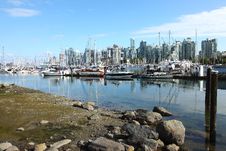 Marina & Vancouver BC Skyline. Stock Images Marina & Vancouver BC Skyline. Stock Images