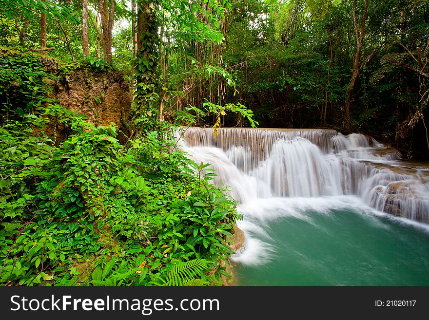 Deep forest Waterfall in Thailand