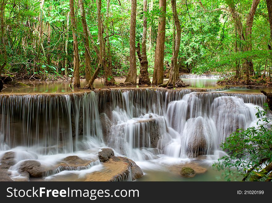 Deep forest Waterfall in Thailand