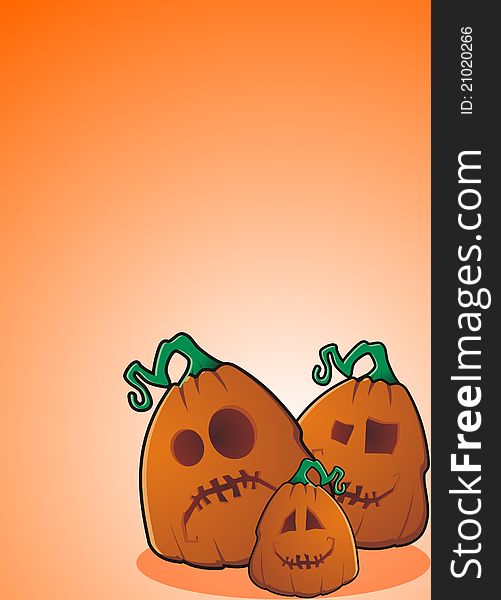 Three different pumpkin faces in the book. Three different pumpkin faces in the book
