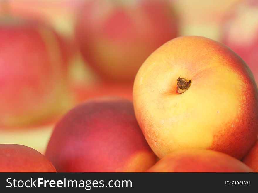 Close-up of  fresh peaches