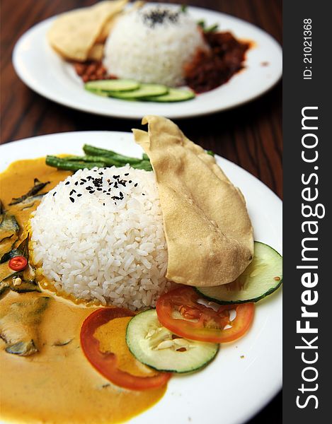 Vegetarian curry rice