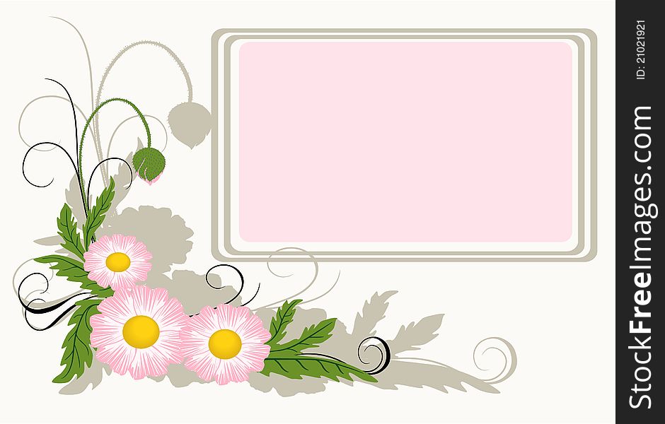 Floral background with copy space for text