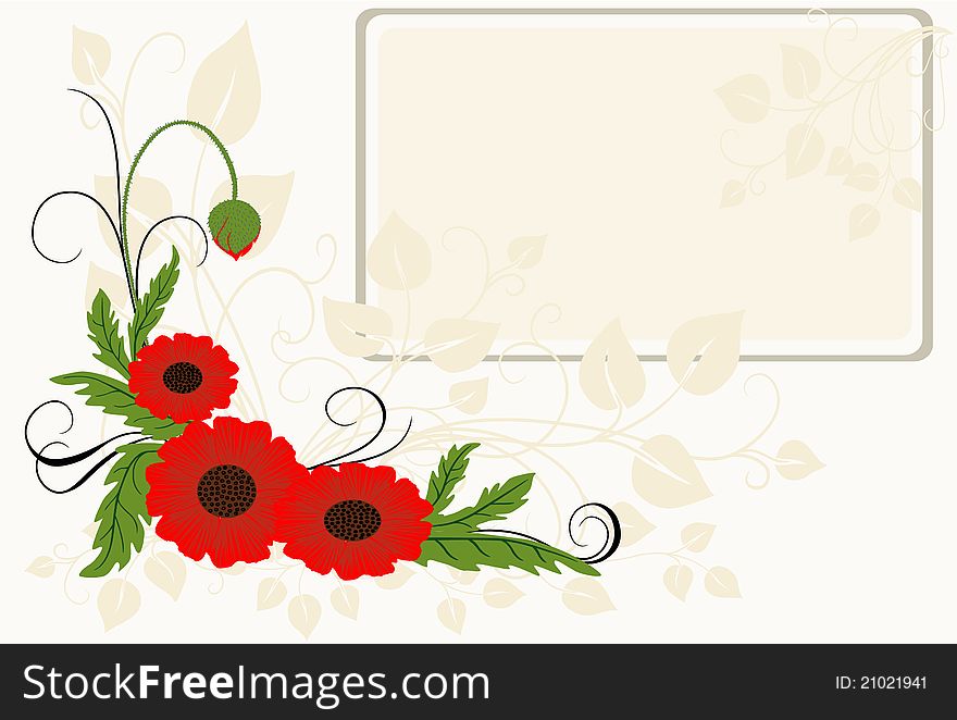 Floral background with copy space for text