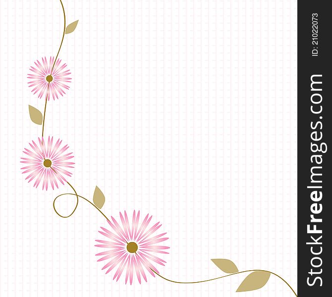 Decorative flowers - compter generated illustration