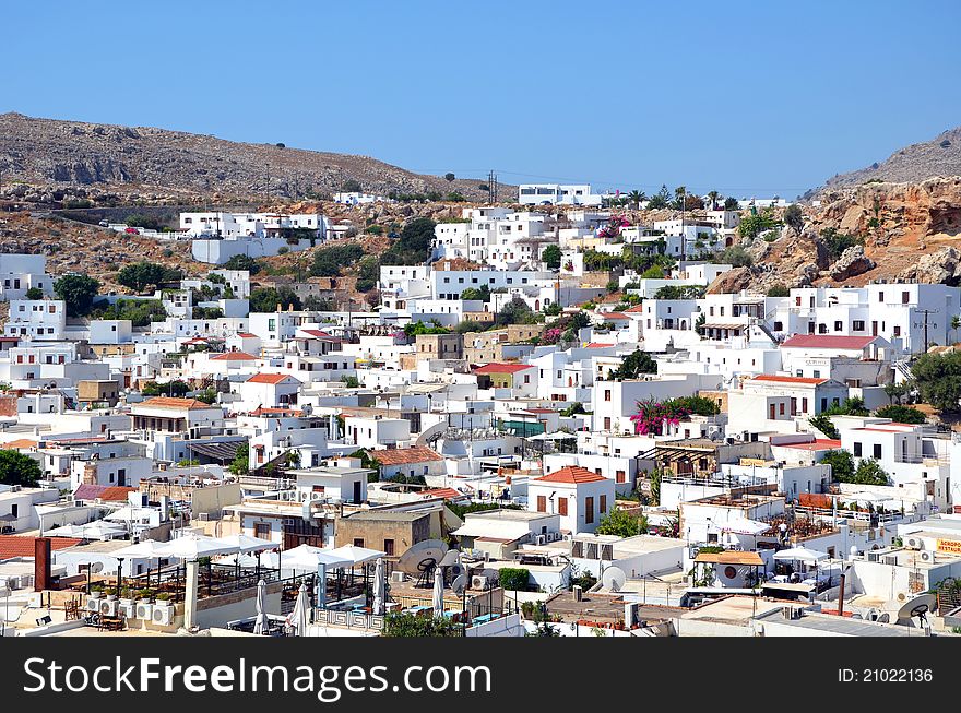 Town of Lindos. Rodhos, Greece, EU. Town of Lindos. Rodhos, Greece, EU