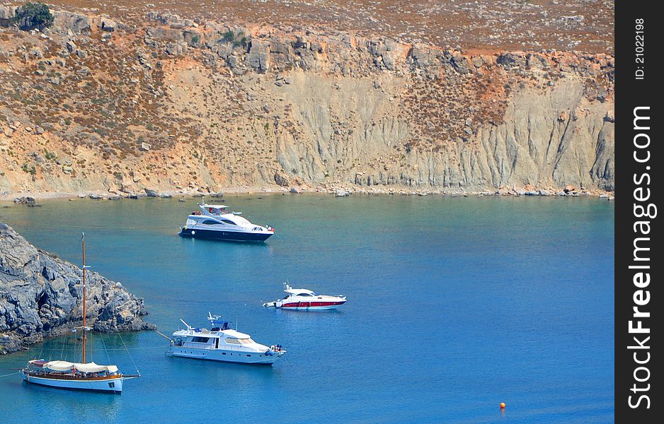 View on Lindos bay from Acropolis