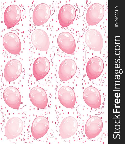 Isolated background with pink balloons. Isolated background with pink balloons