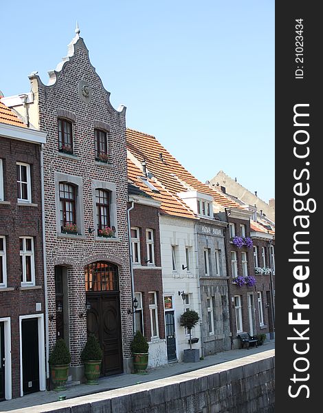 A picture of old buildings in roermond, the netherlands