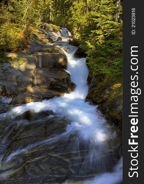 HDR of Paradise River located on the south slope of Mount Rainier Washington. HDR of Paradise River located on the south slope of Mount Rainier Washington