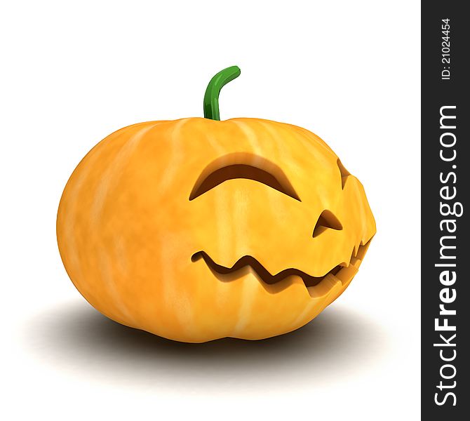 3d illustration of jack-o-lantern