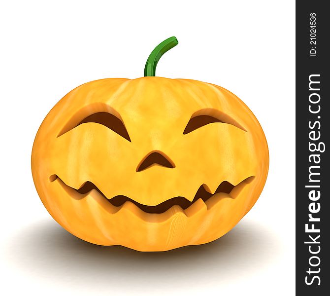 3d illustration of jack-o-lantern