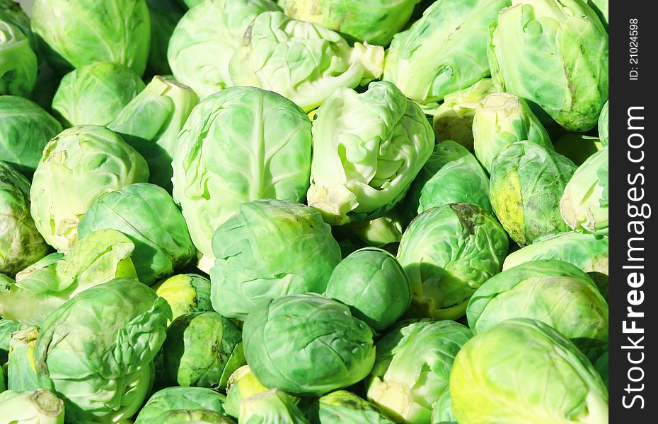 Brussel sprouts in food market