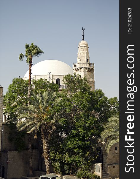 Minaret of mosque in Jerusalem