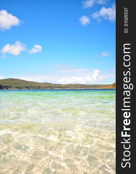 Clear waters of Lake Mckenzie, Fraser Island, Australia