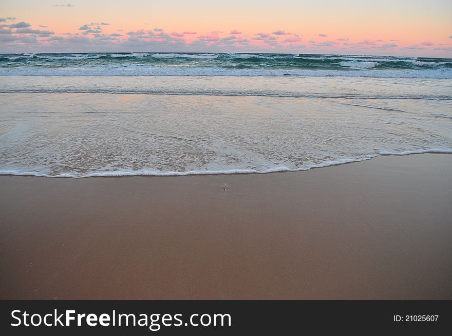 Sunset on the beach, Fraser Island. Sunset on the beach, Fraser Island