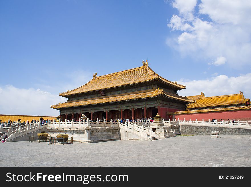 Palace of Celestial Purity (Qianqinggong),in Forbidden City,Beijing, China. Boasts the best either in scale,design,decoration,furnishing,demonstrating in itself the sublime authority of the emperor.