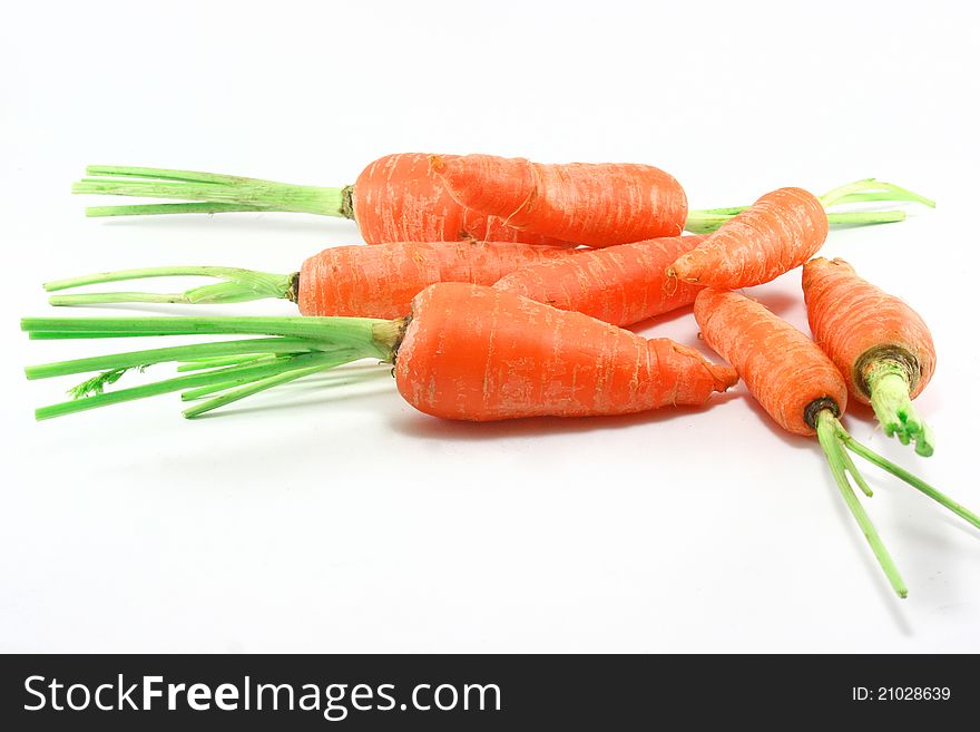 Fresh Carrot on white background