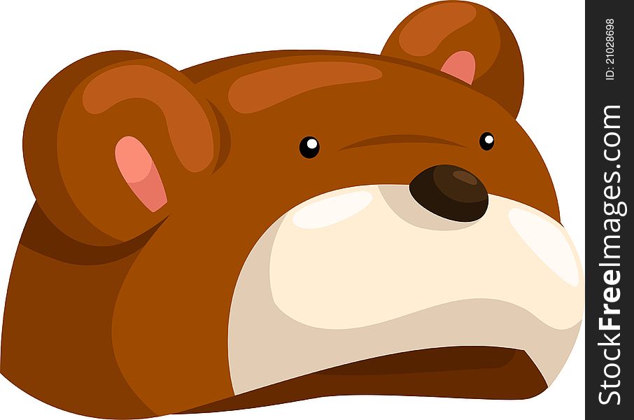 Illustration of isolated hat bear vector