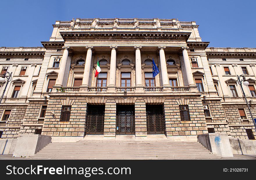 View of the courthouse Trieste, Italy