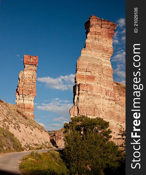 Image of the rock pillars of Strawberry Pinnacles, Utah. Image of the rock pillars of Strawberry Pinnacles, Utah