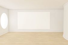 Empty Room With A Blank Canvas Royalty Free Stock Image Empty Room With A Blank Canvas Royalty Free Stock Image