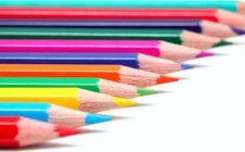 Colorful Pencils On White Surface Stock Photo Colorful Pencils On White Surface Stock Photo