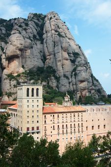 Mountain Abbey Of Montserrat Royalty Free Stock Photo