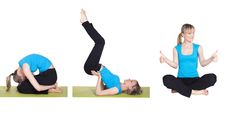 Young Woman Doing Series Of Yoga Exercise Royalty Free Stock Photography