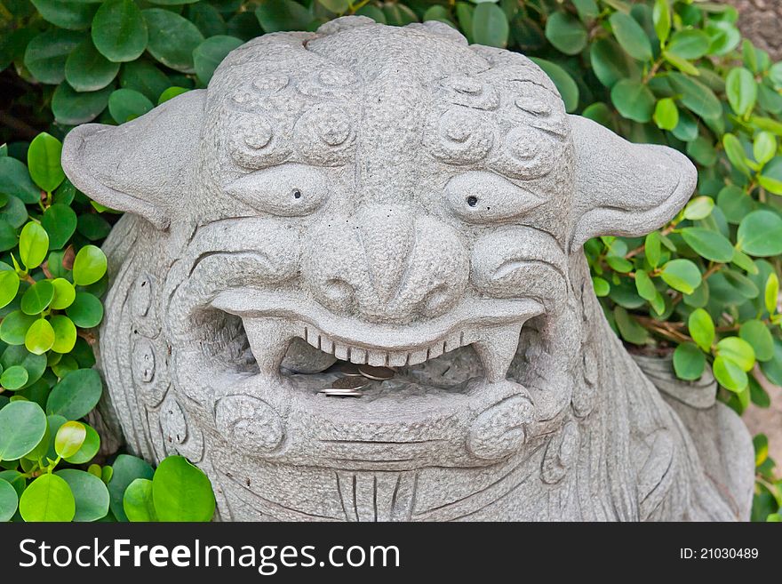 Stone carving sculpture - the symbol of Power. Stone carving sculpture - the symbol of Power
