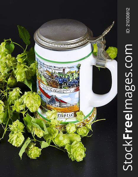 Stein is an abbreviation of German Steingut stoneware,[1] the common material for beer mugs before the introduction of glass. The word is not used within Germany.