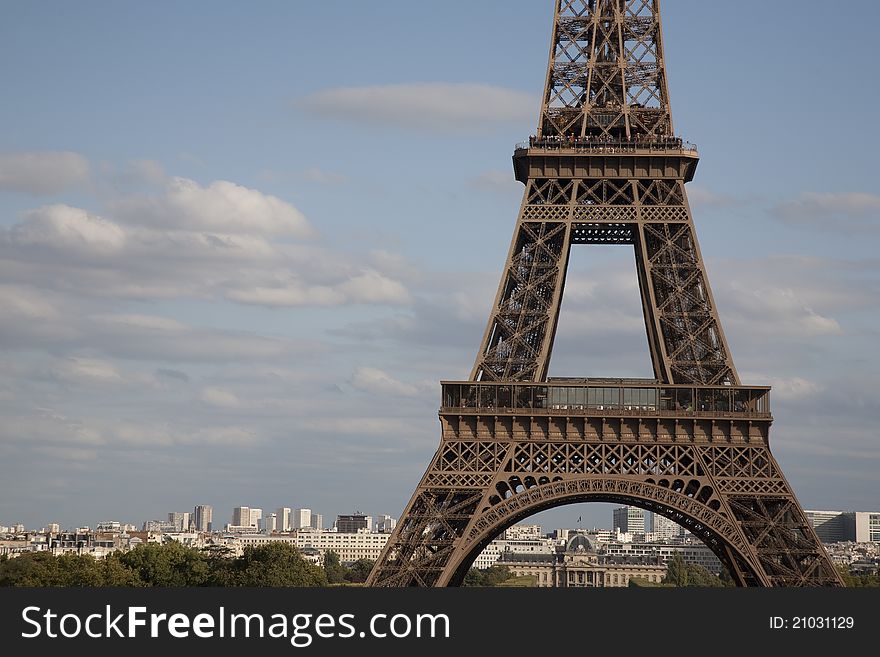 Mid Section of the Eiffel Tower, Paris, France