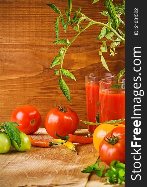 Composition of tomato juice and other items. Composition of tomato juice and other items