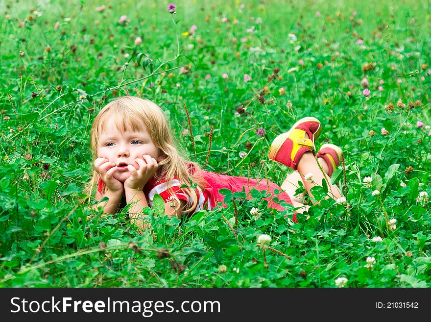 Beautiful Girl In The Meadow