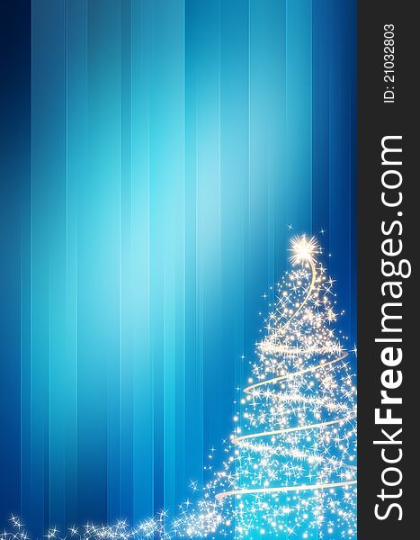 Abstract Christmas Blue Background
