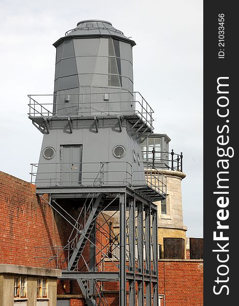 Unusual all steel Hurst Point Low Lighthouse dating to 1910, Hampshire, England. Unusual all steel Hurst Point Low Lighthouse dating to 1910, Hampshire, England.