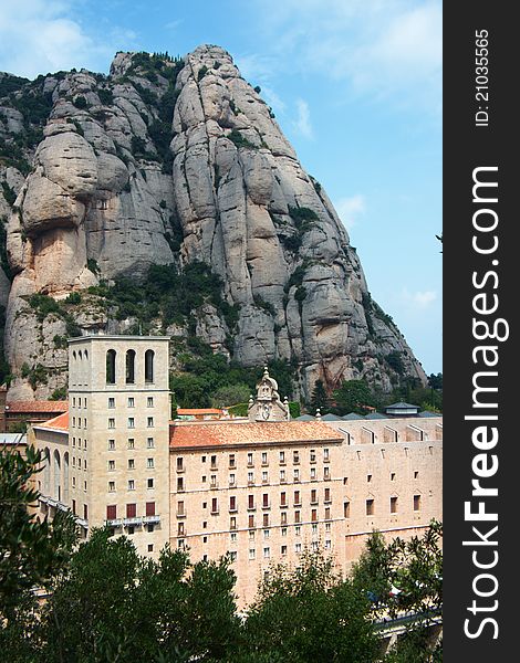 Mountain formations and abbey of Montserrat, Spain. Mountain formations and abbey of Montserrat, Spain