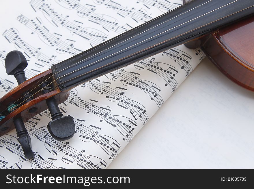 Musical note background and instruments violin. Musical note background and instruments violin