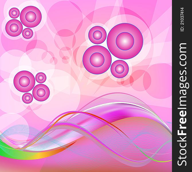 Abstract  colorful background circles and waves. Abstract  colorful background circles and waves