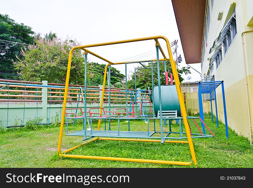 Children playground in the school